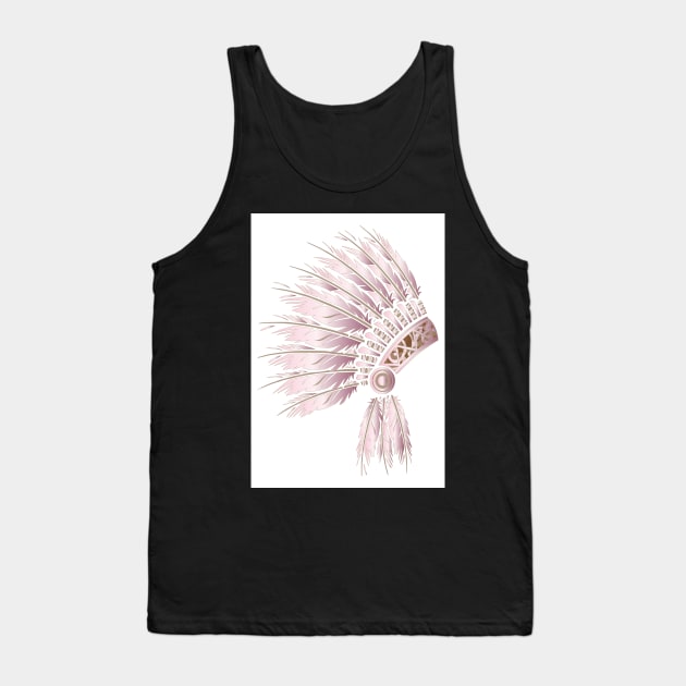 Headdress pink Tank Top by Accabella